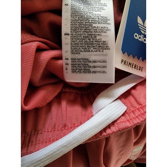 NWT kids adidas track pants in a hazy rose/ white size medium - Picture 9 of 9